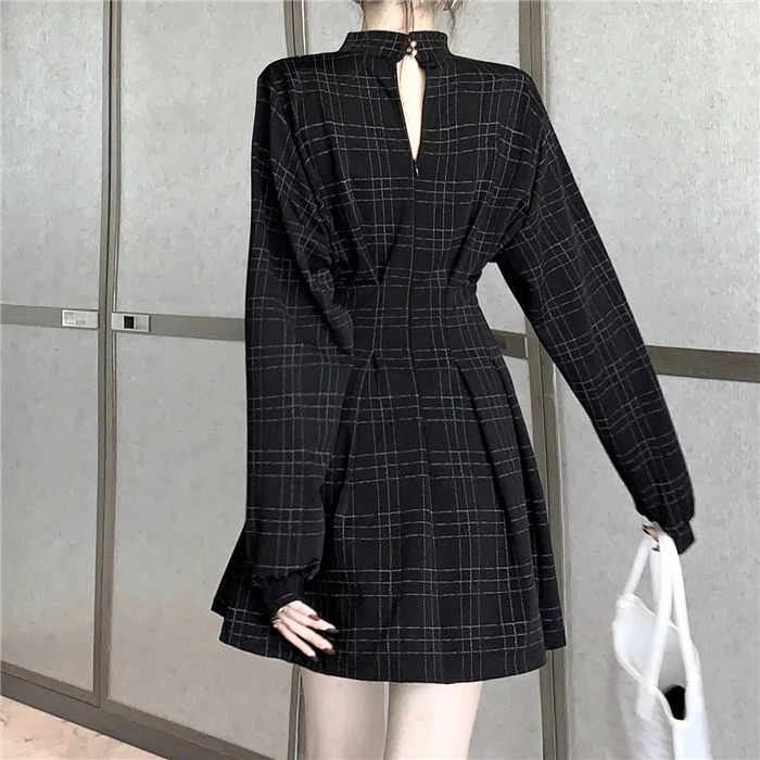 plaid vintage new Spring autumn long sleeve stand Women's Clothing ulzzang mini-dress vestidos hot fashion brand Harajuku style
plaid vintage new Spring autumn long sleeve stand Women's Clothing ulzzang mini-dress vestidos hot fashion brand Harajuku style