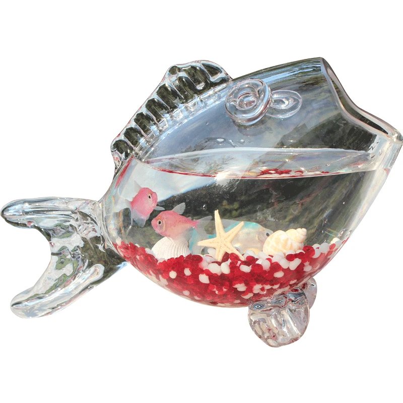 Creative fish-shaped glass fish tank aquarium Thick translucent non-toxic lead-freemini goldfish tank fish tank Not fragile
Creative fish-shaped glass fish tank aquarium Thick translucent non-toxic lead-freemini goldfish tank fish tank Not fragile
