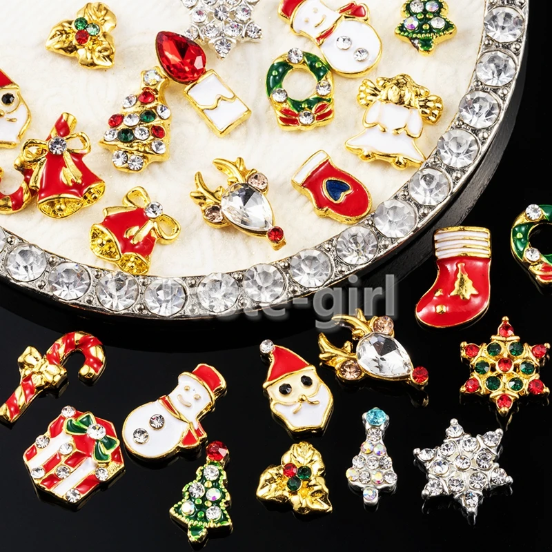 10PCS Christmas Metal 3D Nail Art Decorations Charms Jewelry Glitter Nails Supplies Accessories Xmas Manicure Ornaments
10PCS Christmas Metal 3D Nail Art Decorations Charms Jewelry Glitter Nails Supplies Accessories Xmas Manicure Ornaments