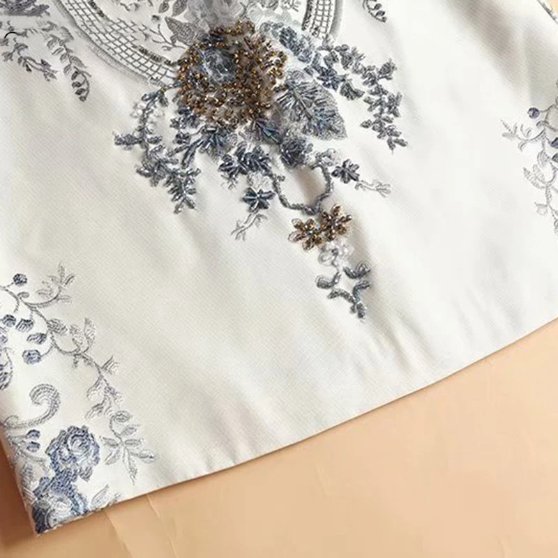 luxury Runway Spring Summer Vintage Tank Mini Dress Women's Crystal Beaded Flower Print Jacquard A Line Dresses 2020
luxury Runway Spring Summer Vintage Tank Mini Dress Women's Crystal Beaded Flower Print Jacquard A Line Dresses 2020
