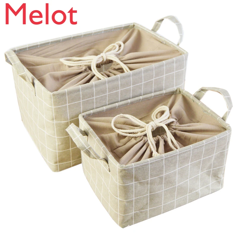 European-Style Solid Color Plaid Folding Closed Clothing Storage Basket Cotton Linen Fabric Toy Sundries Storage Basket
European-Style Solid Color Plaid Folding Closed Clothing Storage Basket Cotton Linen Fabric Toy Sundries Storage Basket