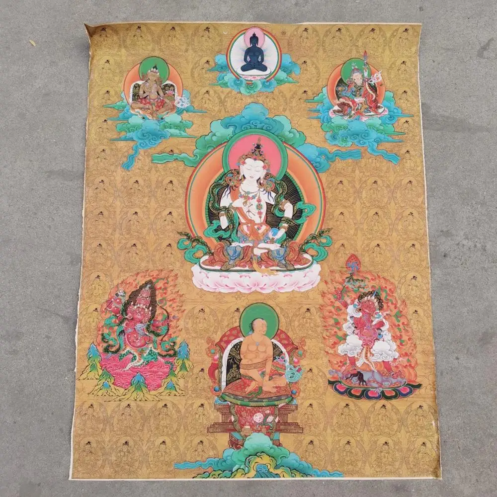 Home Decor 35" Thangka Kraft Paper Painted Tibetan Buddhism Nepal White Tara Guanyin Bodhisattva Buddha Kraft paper Thangkas
Home Decor 35" Thangka Kraft Paper Painted Tibetan Buddhism Nepal White Tara Guanyin Bodhisattva Buddha Kraft paper Thangkas