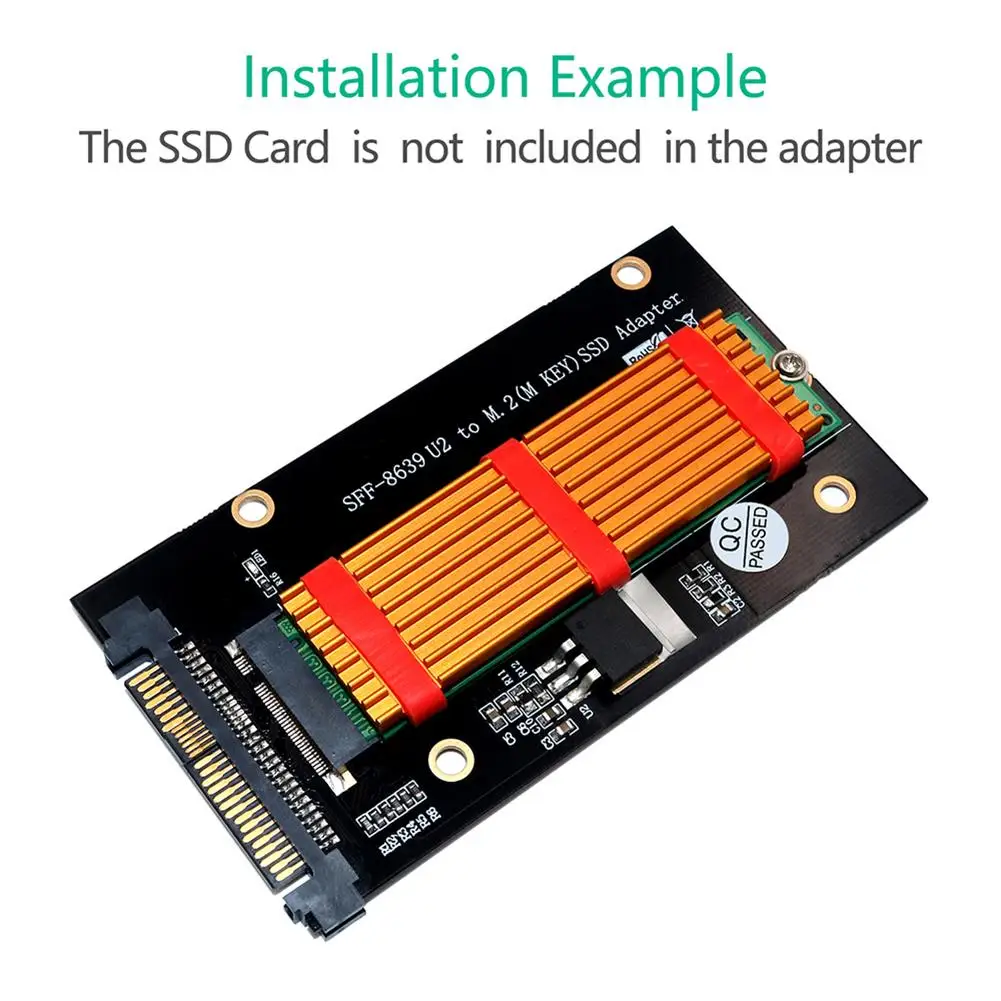 

2 in 1 Extension Card M.2 Key M NVME SSD to SFF-8639 U.2 Adapter for Desktop PC Key B/B+M SATA Bus SSD Not Supported