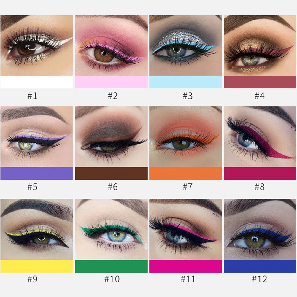 High Recommend 12pcs Liquid Eyeliner Set Matte Texture Smudge-proof Waterproof Soft Brush Tip Highly Pigmented Liner Makeup Kit
High Recommend 12pcs Liquid Eyeliner Set Matte Texture Smudge-proof Waterproof Soft Brush Tip Highly Pigmented Liner Makeup Kit