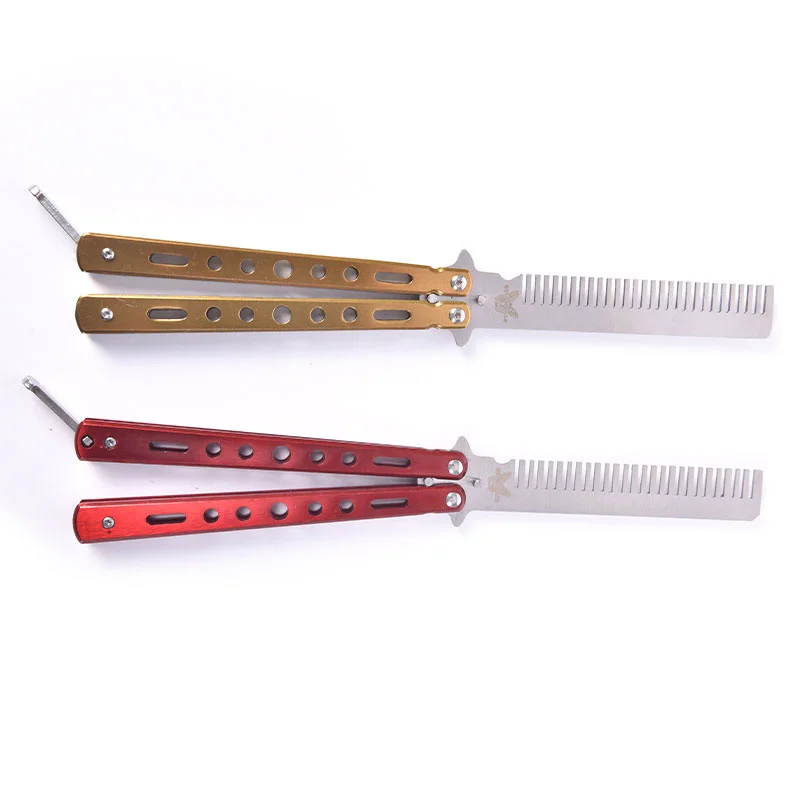 1PC Foldable Comb Stainless Steel Practice Training Butterfly Knife Comb Beard & Moustache Brushes Hairdressing Dropshipping
1PC Foldable Comb Stainless Steel Practice Training Butterfly Knife Comb Beard & Moustache Brushes Hairdressing Dropshipping