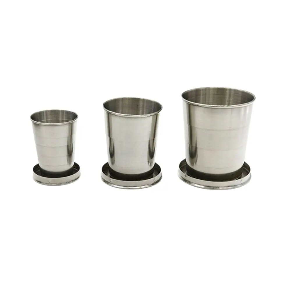 75/140/240ml Stainless Steel Folding Telescopic Water Beer Drinkware Cup Outdoor Travel Camping Supplies 
75/140/240ml Stainless Steel Folding Telescopic Water Beer Drinkware Cup Outdoor Travel Camping Supplies