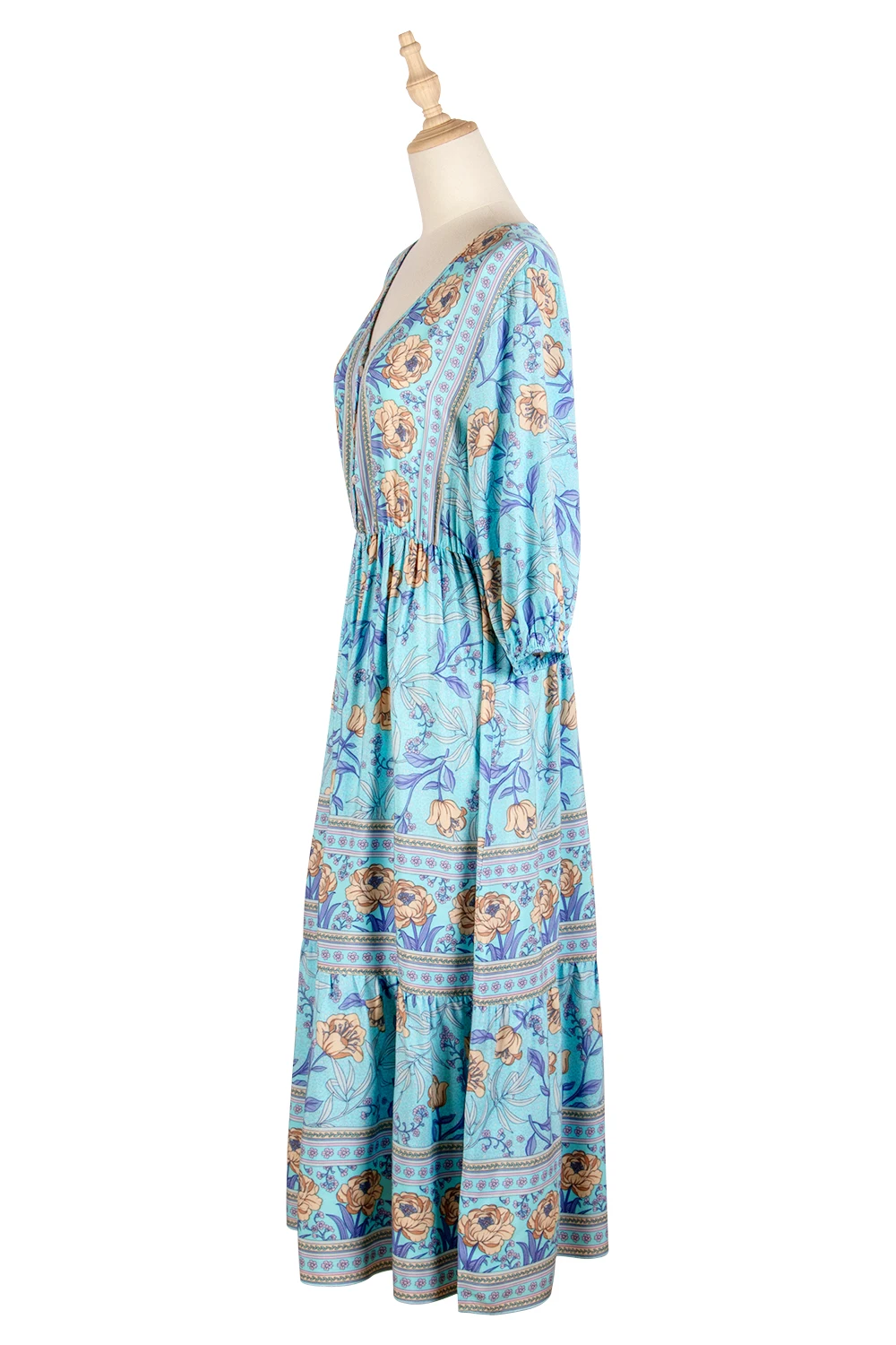 Bohemian Dress V-neck High Waist Flared Sleeve Casual Print Woven Pleated Midi Skirt 2021 Summer New Style
Bohemian Dress V-neck High Waist Flared Sleeve Casual Print Woven Pleated Midi Skirt 2021 Summer New Style