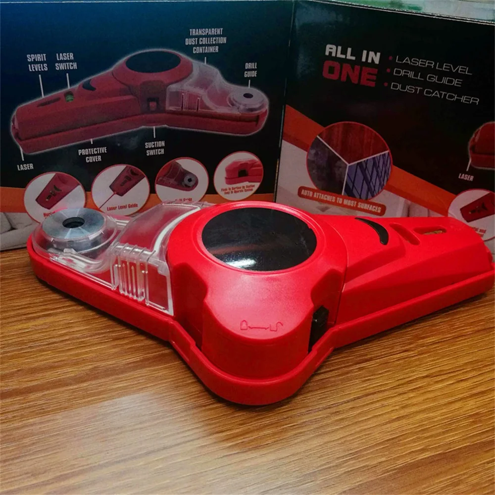 2 in 1 Laser Level Horizontal Line Drill Guide Collector Dust Laser Locator with Measure Range Vertical Tape Measuring Tools
2 in 1 Laser Level Horizontal Line Drill Guide Collector Dust Laser Locator with Measure Range Vertical Tape Measuring Tools