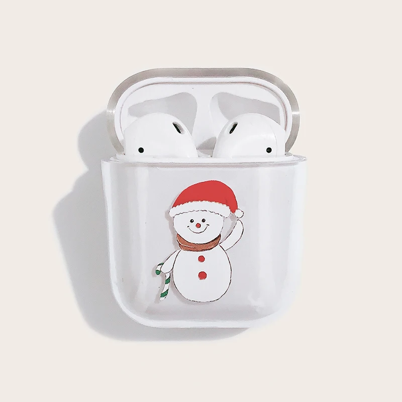 Painted Christmas snowman cartoon earphone shell Bluetooth wireless earphone protective cover for airpods2
Painted Christmas snowman cartoon earphone shell Bluetooth wireless earphone protective cover for airpods2