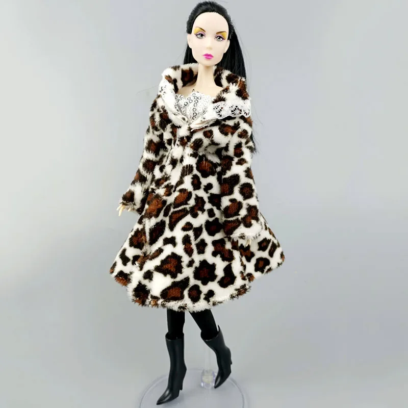 Leopard Winter Warm Fur Long Coat Jacket For Barbie Doll Outfits Clothes For 1/6 BJD Dolls Accessories Toys For Children DIY
Leopard Winter Warm Fur Long Coat Jacket For Barbie Doll Outfits Clothes For 1/6 BJD Dolls Accessories Toys For Children DIY