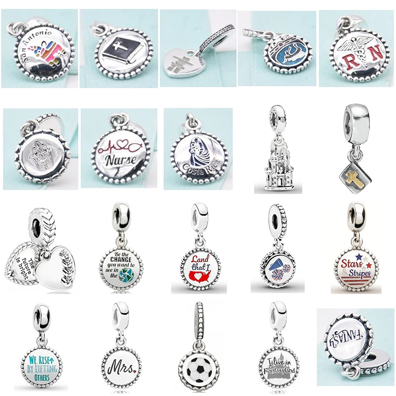 2019 NEW 100% Sterling Silver Cute Football Dangle Charm Charming dreamy castle dreamland Nurse Rescue Pray for Peace Fit Jewelr
2019 NEW 100% Sterling Silver Cute Football Dangle Charm Charming dreamy castle dreamland Nurse Rescue Pray for Peace Fit Jewelr