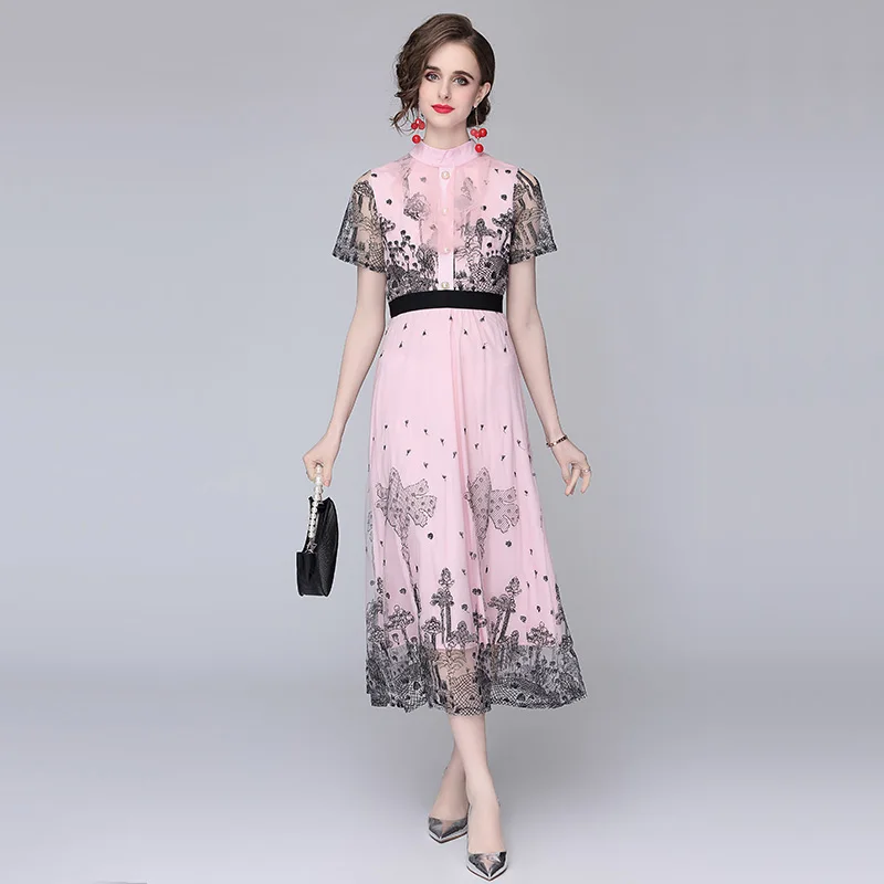 The new 8639 net yarn embroidered summer gentle French collect waist light ripe wind restoring ancient ways is dress
The new 8639 net yarn embroidered summer gentle French collect waist light ripe wind restoring ancient ways is dress