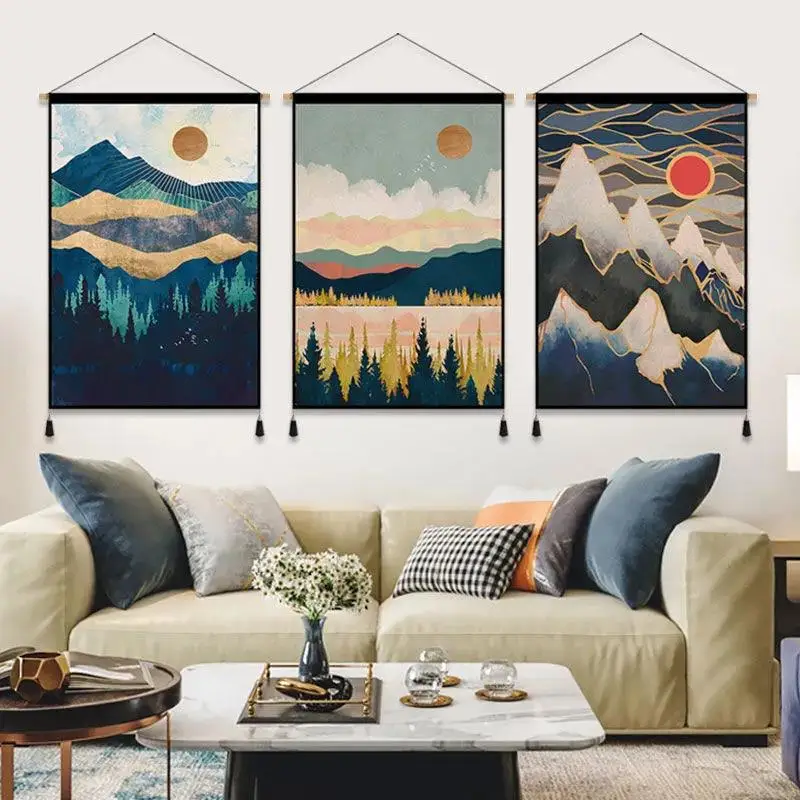 Nordic Landscape Wall Art Canvas Painting Hanging Painting Living Room Decor Art Posters Wooden Scroll Hanging Painting Tapestry
Nordic Landscape Wall Art Canvas Painting Hanging Painting Living Room Decor Art Posters Wooden Scroll Hanging Painting Tapestry