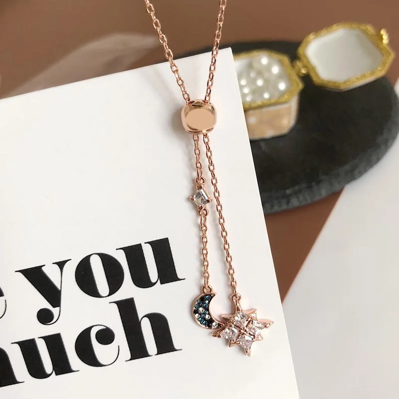 High Quality Fashion Moon And Star Necklace Female Pendant Chain For Clavicle Jewelry Gift
High Quality Fashion Moon And Star Necklace Female Pendant Chain For Clavicle Jewelry Gift