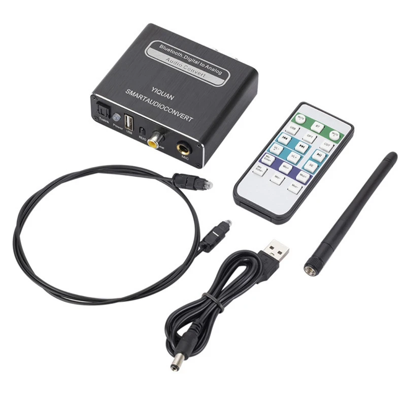 Wireless Digital Digital-To-Analog Converter 5.0 Bluetooth Fiber Coaxial Playing Microphone Remote Control Audio Decoder
Wireless Digital Digital-To-Analog Converter 5.0 Bluetooth Fiber Coaxial Playing Microphone Remote Control Audio Decoder