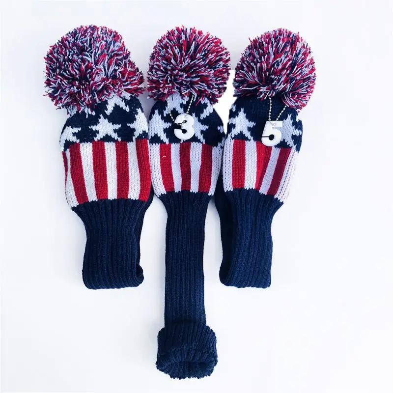 3 Pcs Vintage Knitted Golf Headcover Driver Sock Club Wood Head Covers Protect
3 Pcs Vintage Knitted Golf Headcover Driver Sock Club Wood Head Covers Protect