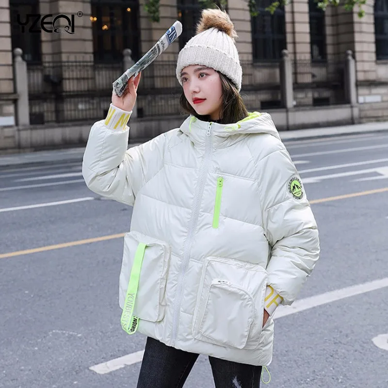 Yzeqi Women Bright Color Waterproof Winter Jacket Thick Coat Hooded Cotton Padded Jackets Female Warm Down Coat Parka Outwear
Yzeqi Women Bright Color Waterproof Winter Jacket Thick Coat Hooded Cotton Padded Jackets Female Warm Down Coat Parka Outwear