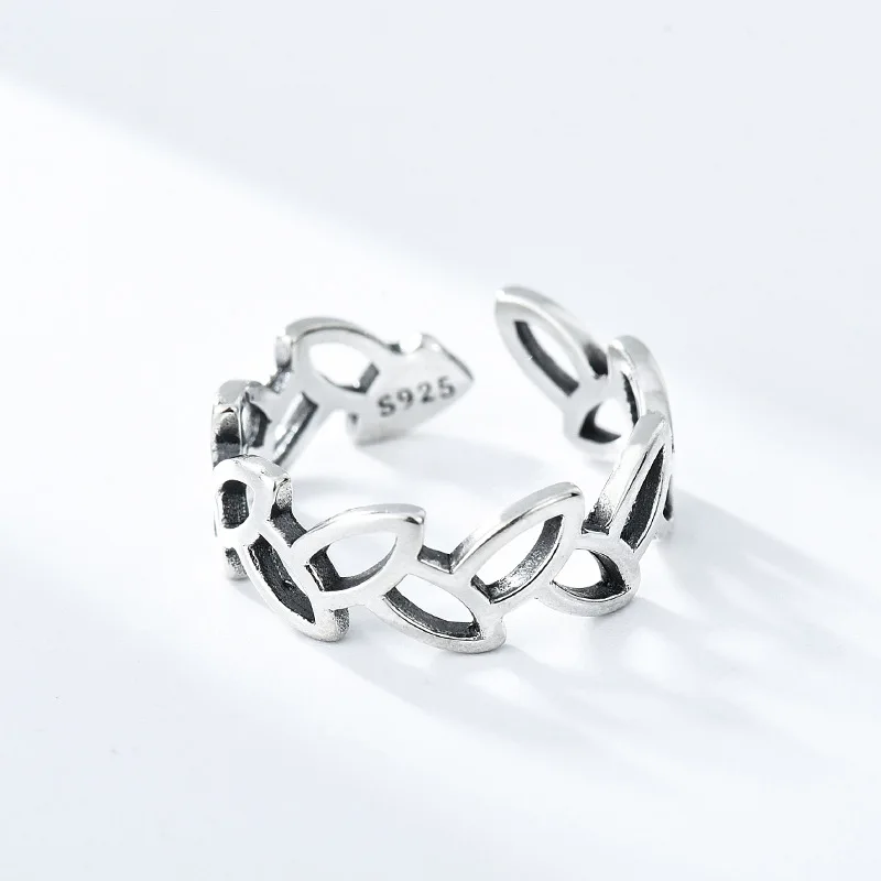 S925 Sterling Silver Leaves Ring Vintage Silver Open Ring For Women Delicate Ring Gothic Wedding Party Fine Jewelry Gift
S925 Sterling Silver Leaves Ring Vintage Silver Open Ring For Women Delicate Ring Gothic Wedding Party Fine Jewelry Gift
