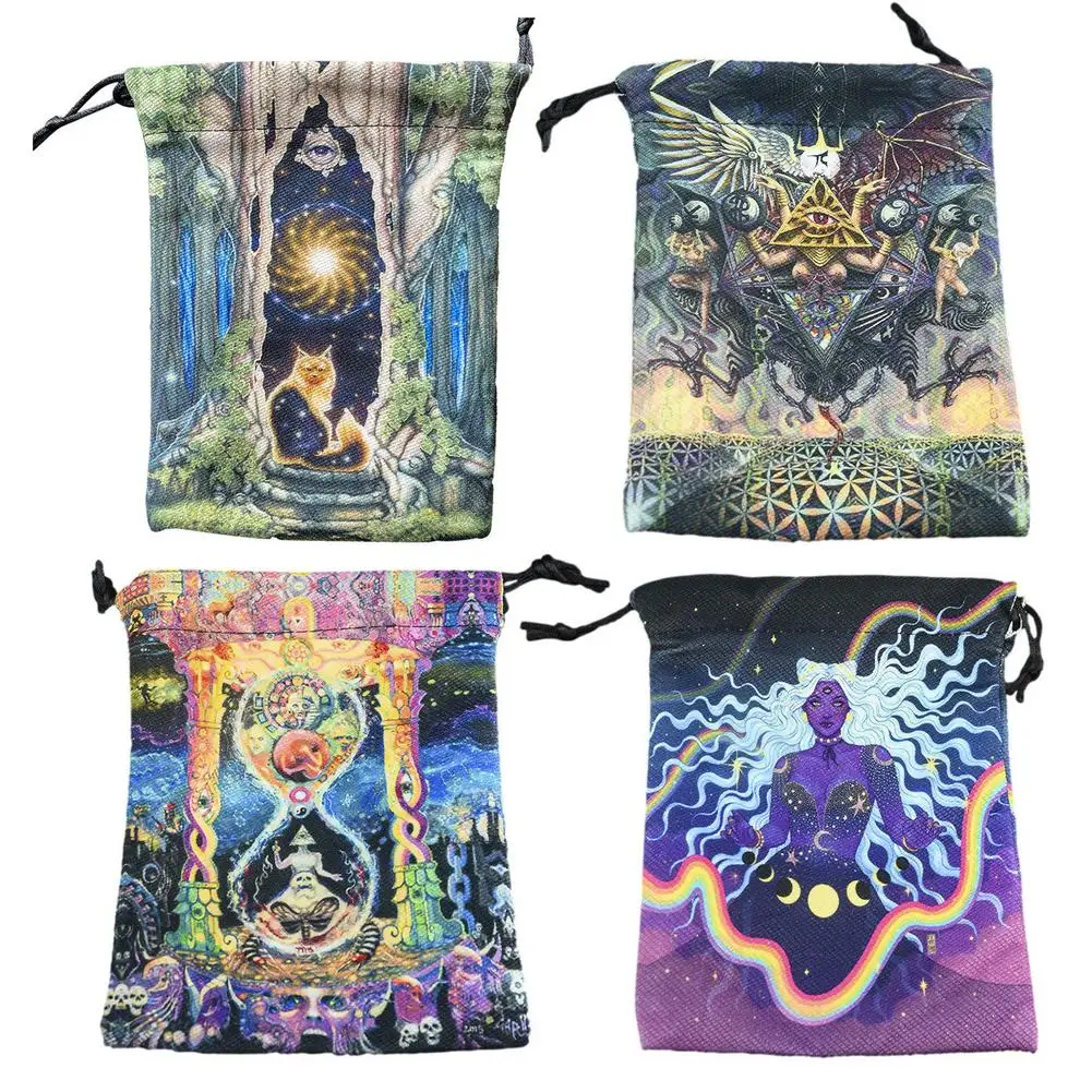 Portable Storage Cloth Bag Composite Velvet Tarot Storage Bag Double-Side Printed Drawstring Bag Game Tarot Storage Bag
Portable Storage Cloth Bag Composite Velvet Tarot Storage Bag Double-Side Printed Drawstring Bag Game Tarot Storage Bag