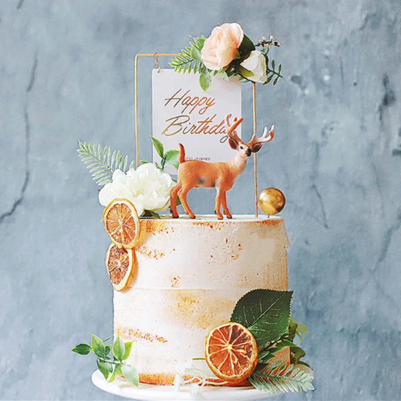 Cake Topper Personalised Animal White-tailed Deer Decoration FlowerIron Bronzing Acrylic Card Happy Birthday Party Dress Up
Cake Topper Personalised Animal White-tailed Deer Decoration FlowerIron Bronzing Acrylic Card Happy Birthday Party Dress Up