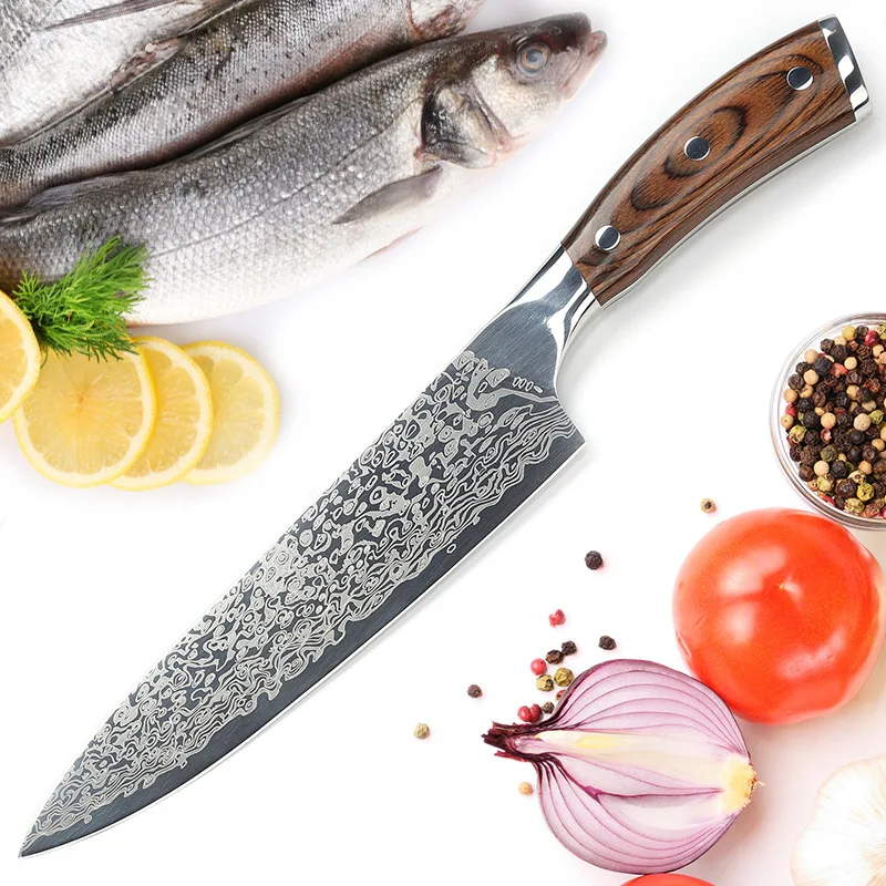 Damascus pattern kitchen knife steel knife kitchen knife kitchen 8-inch fish fillet knife master chef's knife
Damascus pattern kitchen knife steel knife kitchen knife kitchen 8-inch fish fillet knife master chef's knife