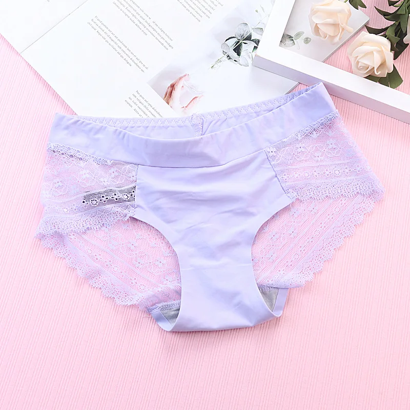 Lace Sexy Milk Silk Low Waist Traceless Girl's Briefs Women's Underwear Underwear Women Panties Sexy Panties
Lace Sexy Milk Silk Low Waist Traceless Girl's Briefs Women's Underwear Underwear Women Panties Sexy Panties
