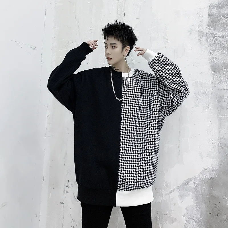 Men's Plaid Stitching Long Sleeve Pullover Sweatshirt Men's Fashion Casual Loose Hooded Sweatshirt
Men's Plaid Stitching Long Sleeve Pullover Sweatshirt Men's Fashion Casual Loose Hooded Sweatshirt
