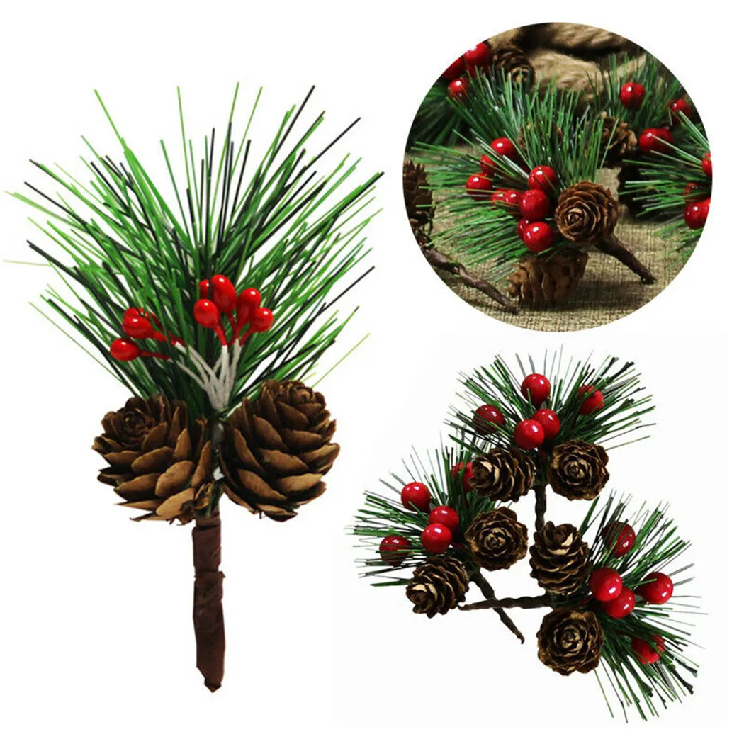 12pcs Emulation Mini Pine Picks Artificial Flower Christmas Green Red Berry Pine Cone Holly Branch Home Christmas Tree Decor
12pcs Emulation Mini Pine Picks Artificial Flower Christmas Green Red Berry Pine Cone Holly Branch Home Christmas Tree Decor