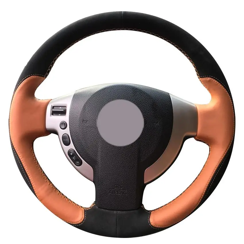 DIY Customize Braiding Black Suede Brown Leather Car Steering Wheel Cover For Nissan Qashqai X -Trail Nv200 Rogue
DIY Customize Braiding Black Suede Brown Leather Car Steering Wheel Cover For Nissan Qashqai X -Trail Nv200 Rogue