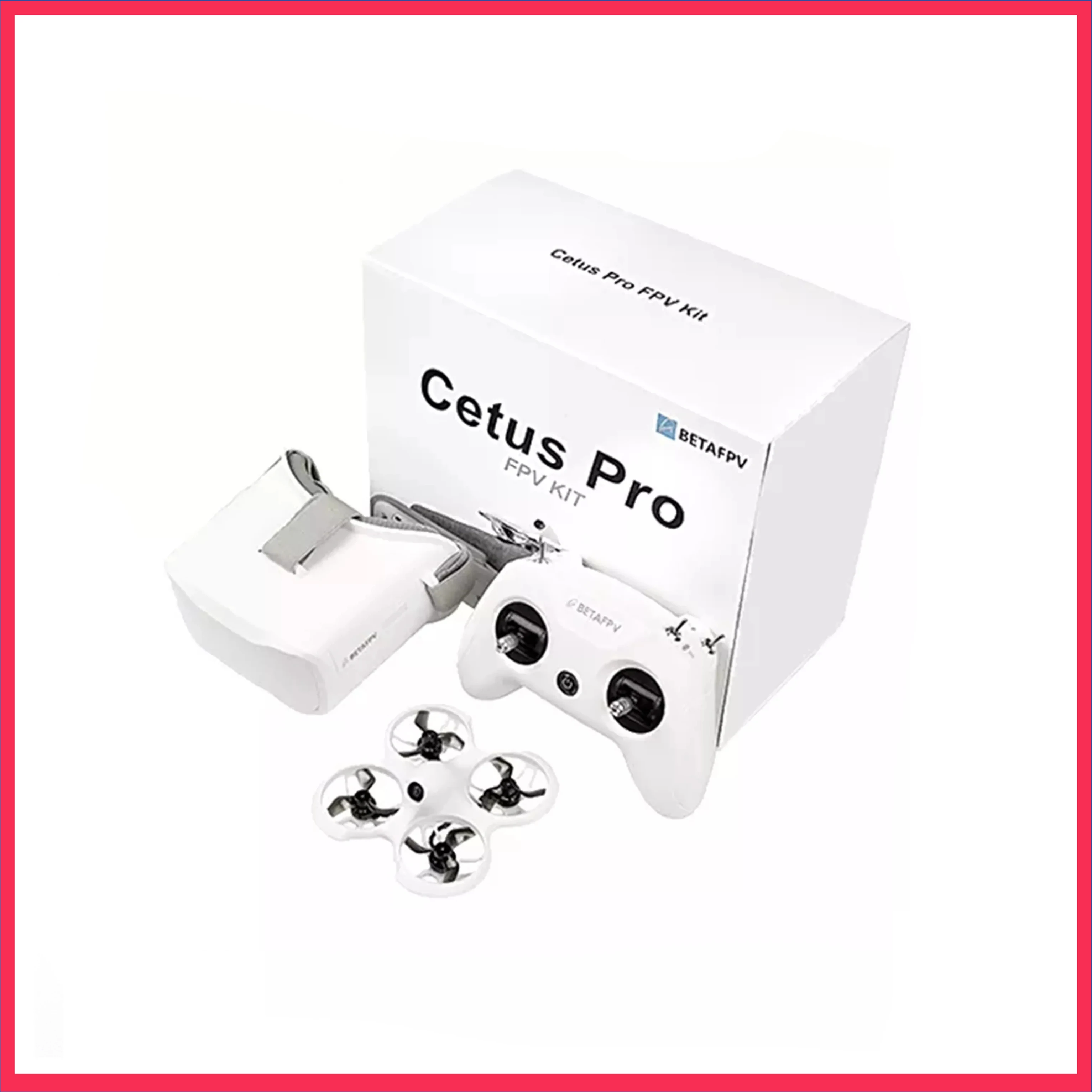 

BETAFPV Cetus Pro FPV Kit with Brushless Motors VR02 Goggles Literadio2 SE Transmitter BT2.0 450mah 1S Battery