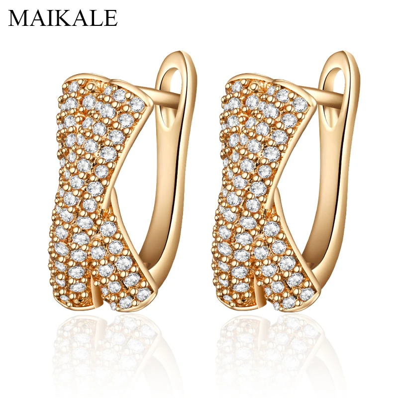 MAIKALE Trendy X Letter Shape Cubic Zirconia Stud Earrings For Women Fine Jewelry Rose Gold Earrings For Party Exquisite Jewelry
MAIKALE Trendy X Letter Shape Cubic Zirconia Stud Earrings For Women Fine Jewelry Rose Gold Earrings For Party Exquisite Jewelry