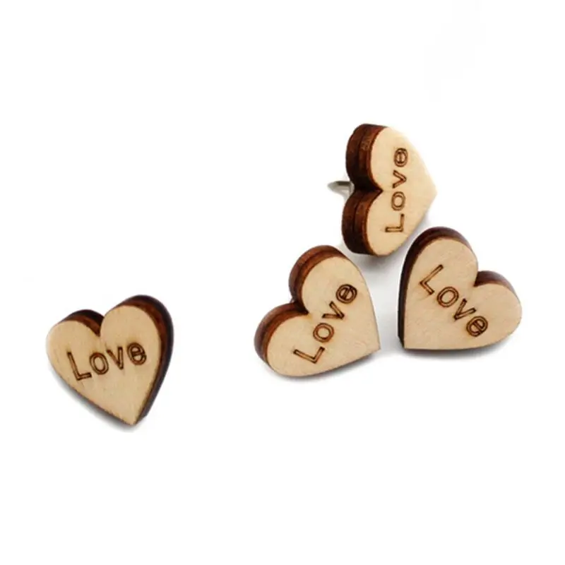 50 pcs/lot Nautral Heart Wooden Push Pins Thumbtacks Steel Point Bulletin Board
50 pcs/lot Nautral Heart Wooden Push Pins Thumbtacks Steel Point Bulletin Board