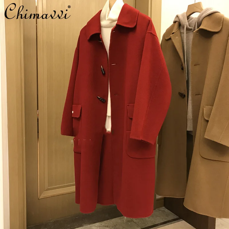 2021 Autumn Winter Wool Coat for Women Long Sleeve Single Breasted Casual Long Trench Female Korean Style Korean Coats
2021 Autumn Winter Wool Coat for Women Long Sleeve Single Breasted Casual Long Trench Female Korean Style Korean Coats