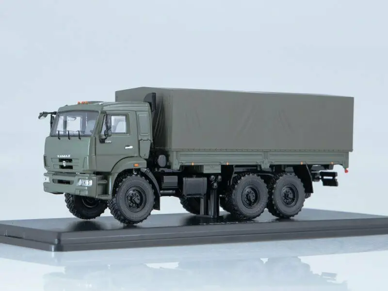 Новые модели в масштабе старта 1 43 КАМАЗ 43118 на борту с палаткой российский