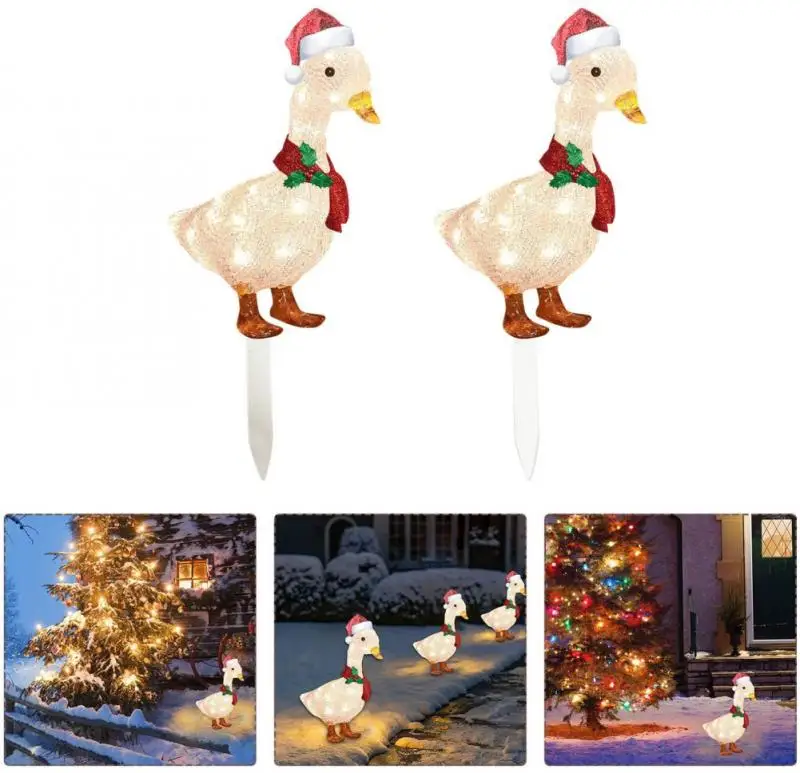 Christmas Courtyard Decoration Light-Up Duck With Scarf Iron Ornaments With Light Outdoor Decor Yard Home Holiday Crafts
Christmas Courtyard Decoration Light-Up Duck With Scarf Iron Ornaments With Light Outdoor Decor Yard Home Holiday Crafts