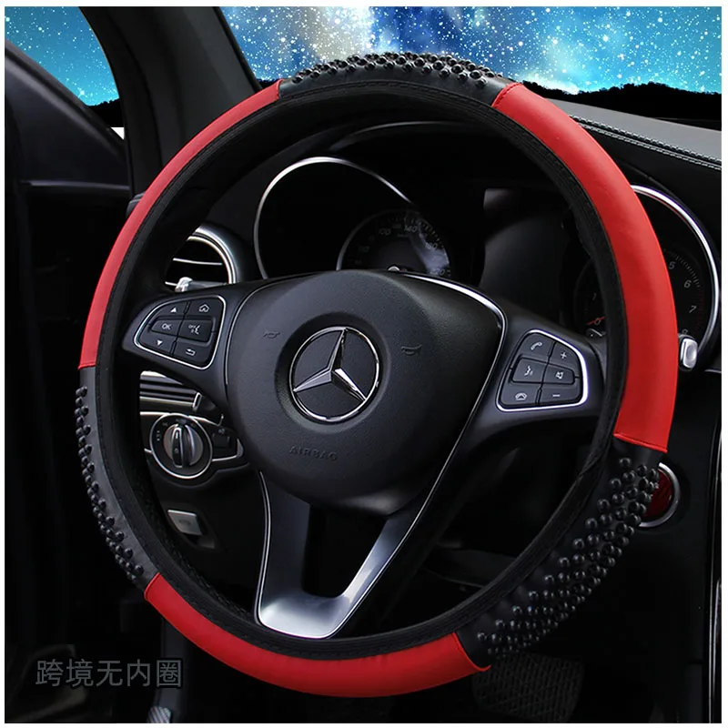 KKYSYELVA Leather Car Steering Wheel Cover Fit For Most Cars Breathable Auto Covers Car Styling Four Season wheel covers
KKYSYELVA Leather Car Steering Wheel Cover Fit For Most Cars Breathable Auto Covers Car Styling Four Season wheel covers