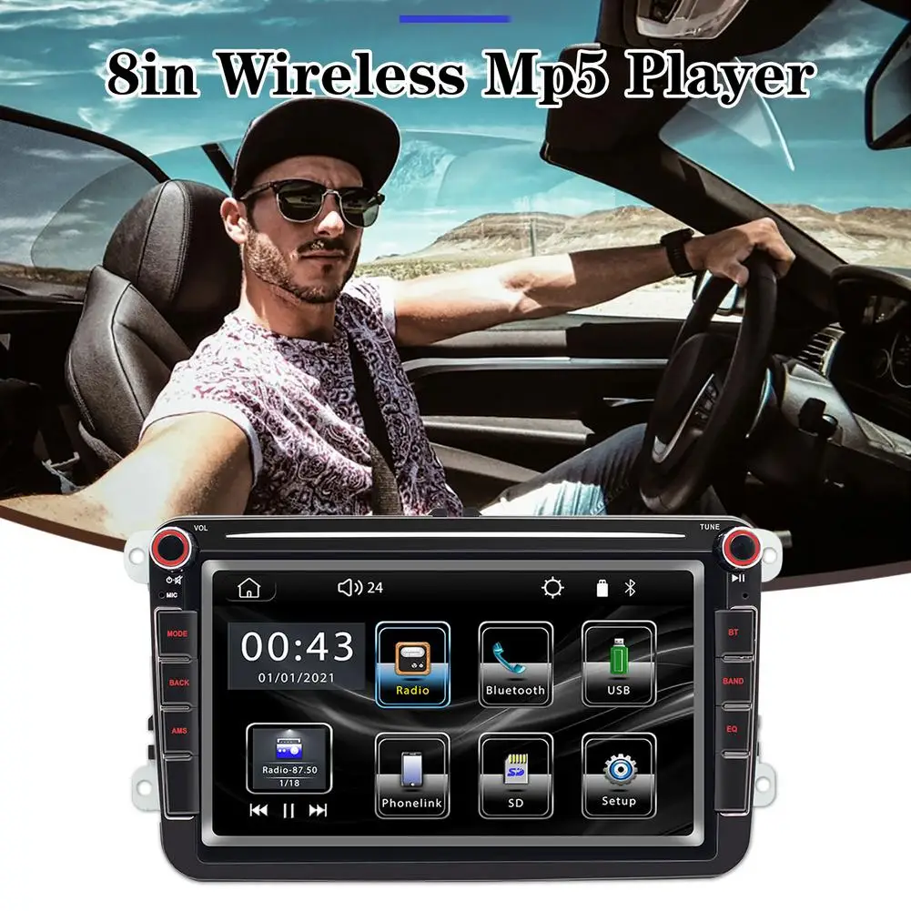 8 Inch Touch Screen 2 DIN Apple CarPlay Bluetooth MP5 Stereo Player USB WIFI Transmitter Car FM/AM Radio For VW Car Accessories
8 Inch Touch Screen 2 DIN Apple CarPlay Bluetooth MP5 Stereo Player USB WIFI Transmitter Car FM/AM Radio For VW Car Accessories
