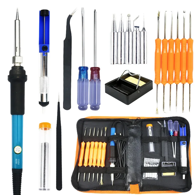 60W Digital Electric Soldering Iron Kit Set Temperature Adjustable 220V 110V Welding Tool Ceramic Heater Soldering Tips Rework
60W Digital Electric Soldering Iron Kit Set Temperature Adjustable 220V 110V Welding Tool Ceramic Heater Soldering Tips Rework