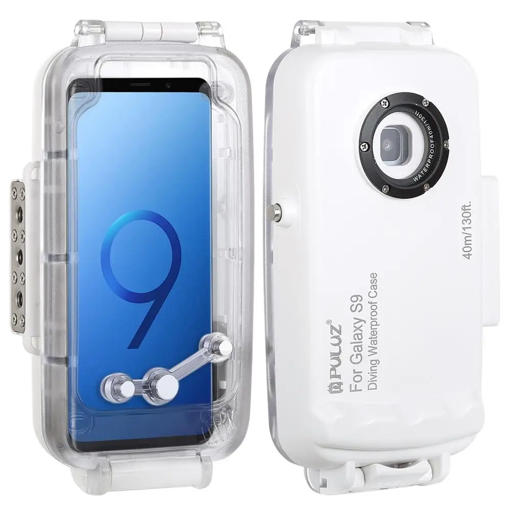 

PULUZ 40m/130ft Waterproof Diving Housing Photo Video Taking Underwater Cover Case for Galaxy S9