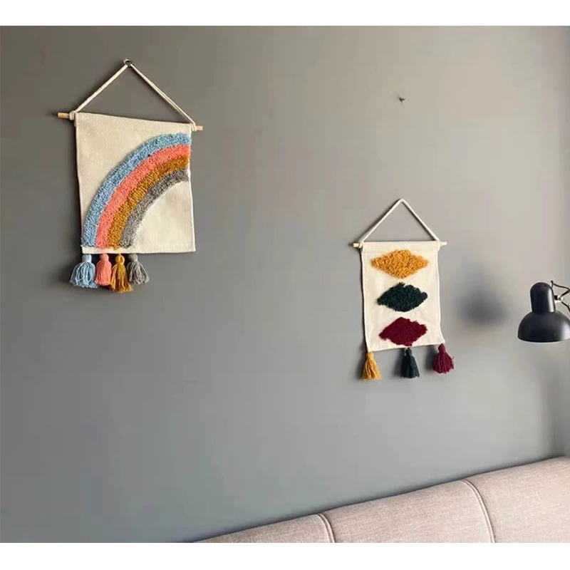 Nordic Room Wall Decoration Handmade Rainbow Living Room Decoration Cotton Tassels Boy Girl Room Wall Handing Decor
Nordic Room Wall Decoration Handmade Rainbow Living Room Decoration Cotton Tassels Boy Girl Room Wall Handing Decor