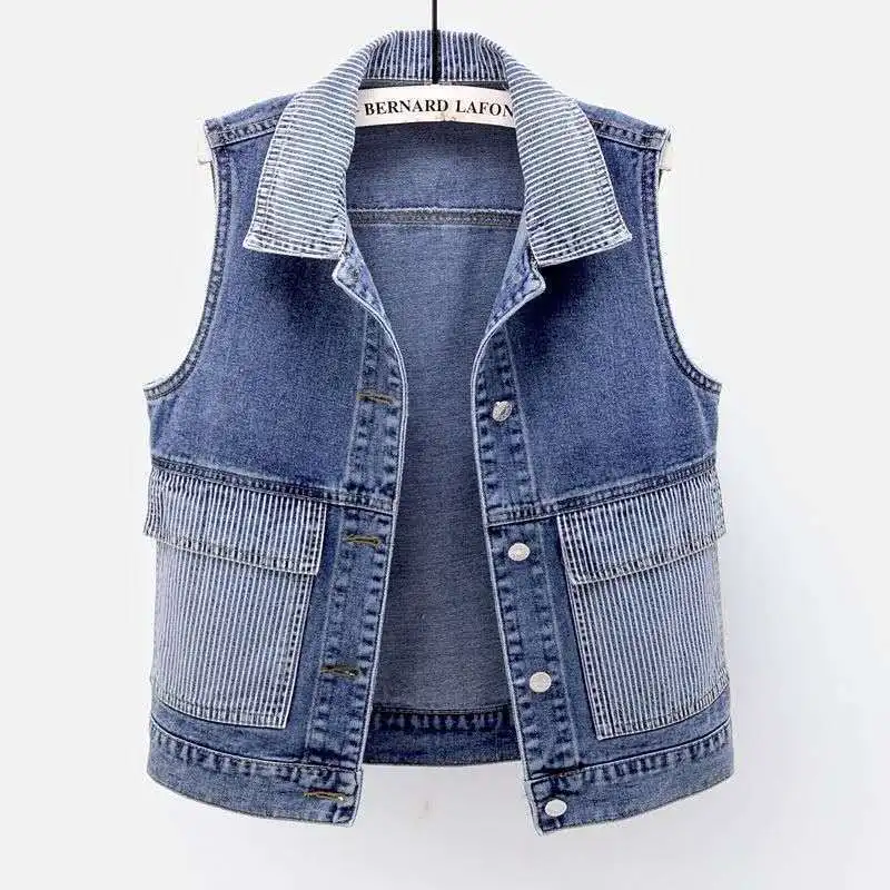 2021 New Denim Leather Vest Women's Short Versatile Foreign Style Sleeveless Jacket Korean Fashion Coats Tank Top Chalecos Hot
2021 New Denim Leather Vest Women's Short Versatile Foreign Style Sleeveless Jacket Korean Fashion Coats Tank Top Chalecos Hot