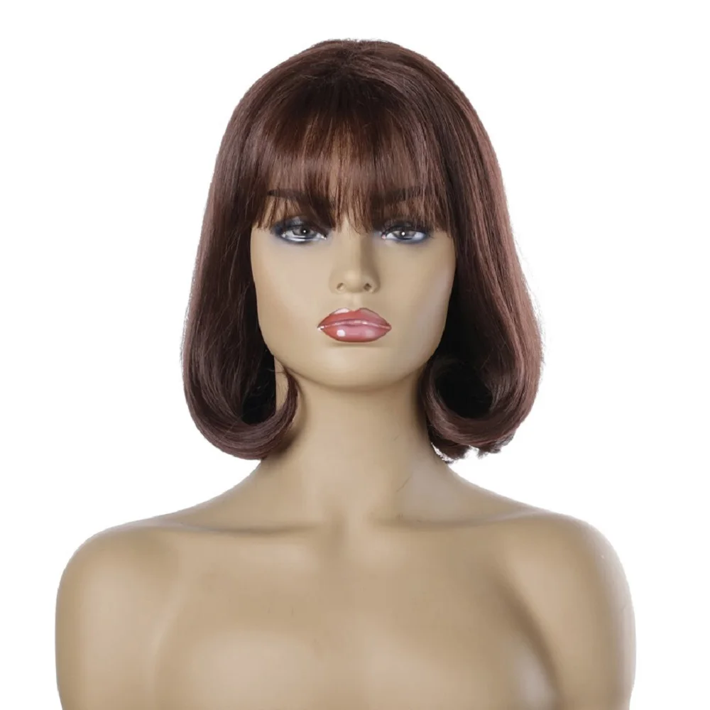 Short Bob Wig With Bangs for White/Black Women Hair Wigs Heat Resistant Synthetic Wig Natural Fake Hair Romance Style
Short Bob Wig With Bangs for White/Black Women Hair Wigs Heat Resistant Synthetic Wig Natural Fake Hair Romance Style