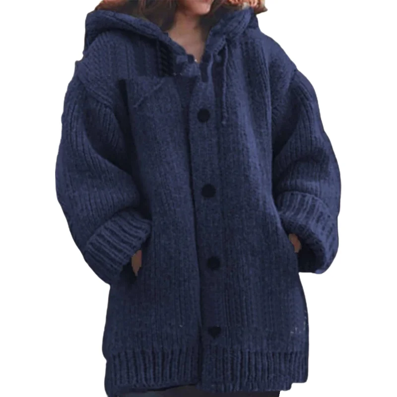 Women Coat Solid Color Thick Sweater Knit Fashion Comfortable Outerwear Long Blends Ladies Casual Jackets Loose Cardigan Autumn
Women Coat Solid Color Thick Sweater Knit Fashion Comfortable Outerwear Long Blends Ladies Casual Jackets Loose Cardigan Autumn