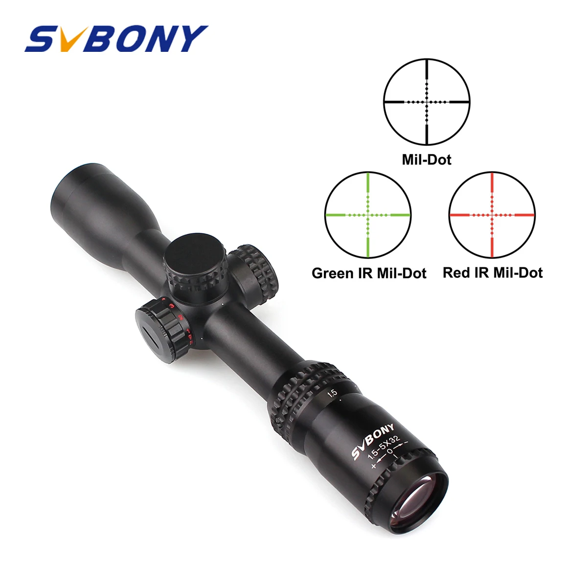 SVBONY 1 5 5x32 прицел охотничья оптика Охотничья винтовка красный/зеленый освещенный