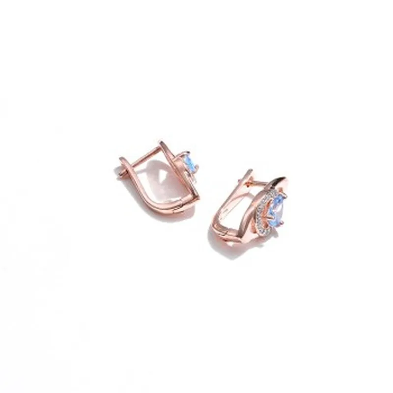Copper Blue Drop-shaped Zircon Round Diamond Earrings, Rose Gold Color Earrings, Blue Eyes, Noble Temperament Female KZCE300
Copper Blue Drop-shaped Zircon Round Diamond Earrings, Rose Gold Color Earrings, Blue Eyes, Noble Temperament Female KZCE300