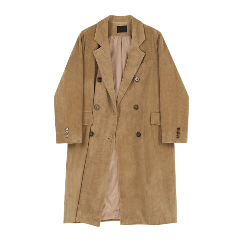 SeeBeautiful Loose Corduroy Trench Coat Lapel Long Sleeve Double Breasted Windbreaker Women Winter 2021 New Fashion Q046
SeeBeautiful Loose Corduroy Trench Coat Lapel Long Sleeve Double Breasted Windbreaker Women Winter 2021 New Fashion Q046