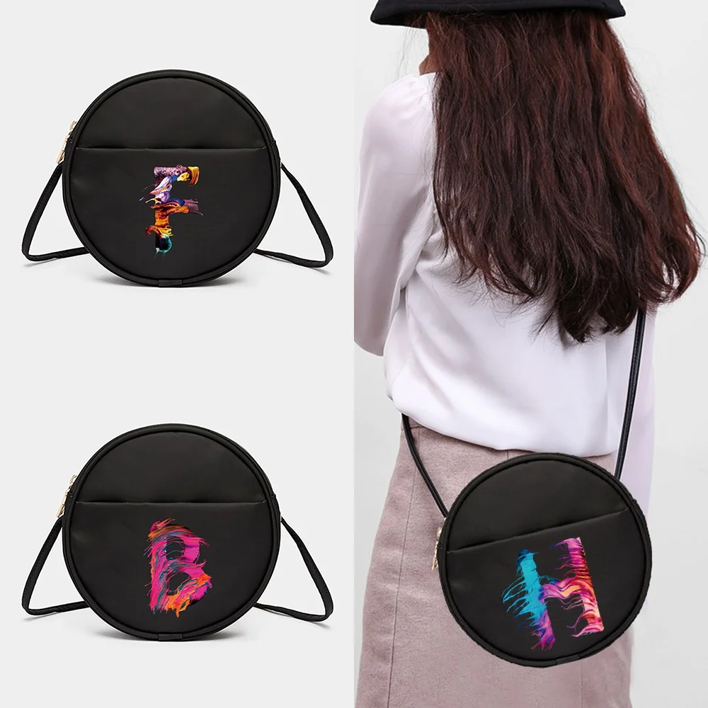 Womens' Messenger Bag 26 Letter Series Pattern Mini Round Messenger Shoulder Crossbody Bag Top-Handle Bags Makeup finishing Bag
Womens' Messenger Bag 26 Letter Series Pattern Mini Round Messenger Shoulder Crossbody Bag Top-Handle Bags Makeup finishing Bag
