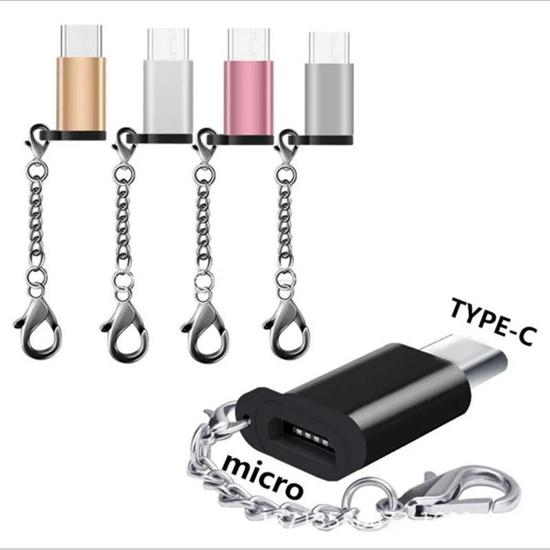 Адаптер Micro Usb к Type-c алюминиевый сплав OTG V8 Android USB мини-конвертер легкий для