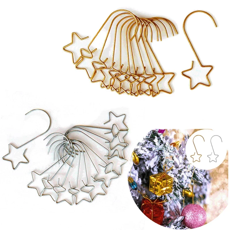 20pcs Metal Hook Christmas Ornaments Hanging Pendants Xmas Tree Decor New Year Decoration Multi-Purpose Hooks Storage Organizer
20pcs Metal Hook Christmas Ornaments Hanging Pendants Xmas Tree Decor New Year Decoration Multi-Purpose Hooks Storage Organizer