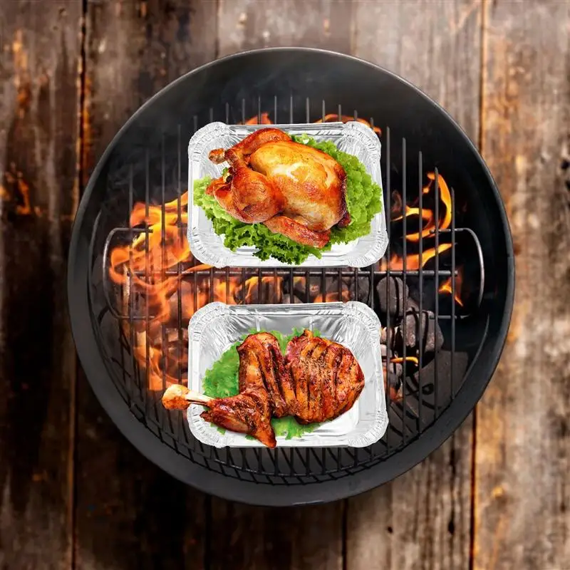 125pcs Disposable BBQ Drip Pan One-Off Tin Foil Pans Takeaway Packing Boxes For BBQ Drip Pans Aluminum Foil Grease Drip Pans
125pcs Disposable BBQ Drip Pan One-Off Tin Foil Pans Takeaway Packing Boxes For BBQ Drip Pans Aluminum Foil Grease Drip Pans